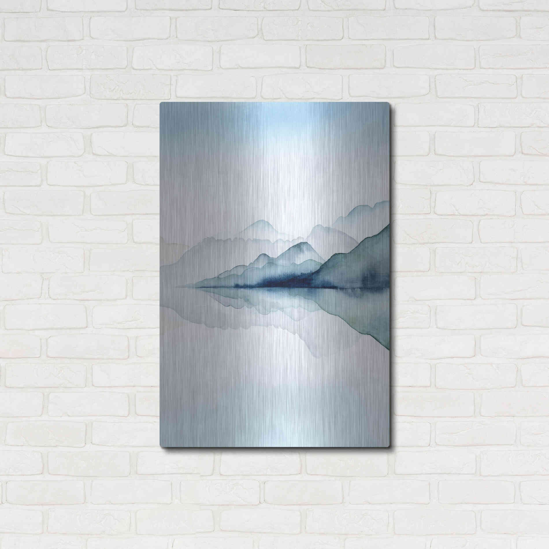 Luxe Metal Art 'Glacial II' by Grace Popp Metal Wall Art,24x36