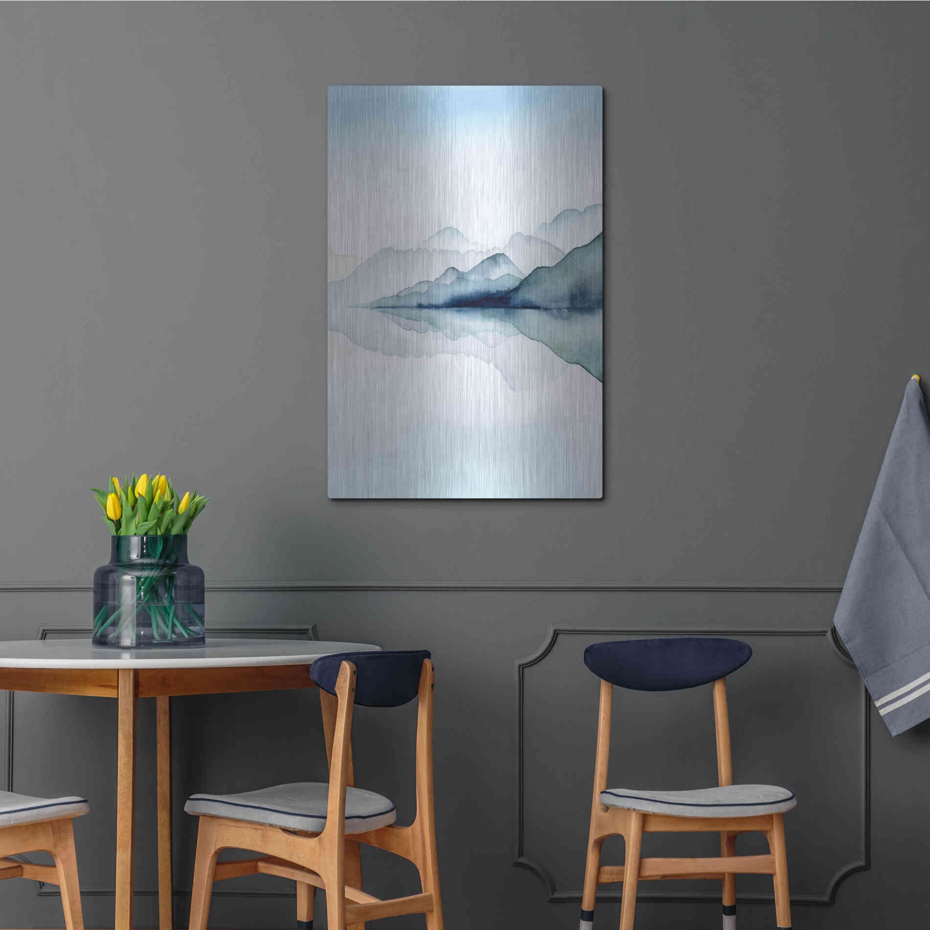 Luxe Metal Art 'Glacial II' by Grace Popp Metal Wall Art,24x36
