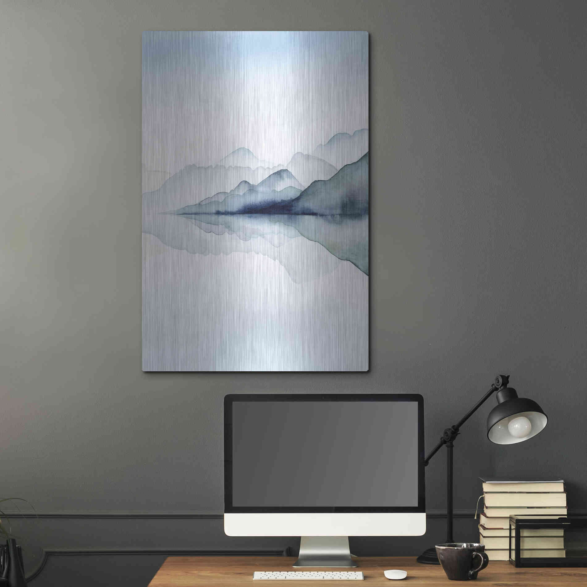 Luxe Metal Art 'Glacial II' by Grace Popp Metal Wall Art,24x36