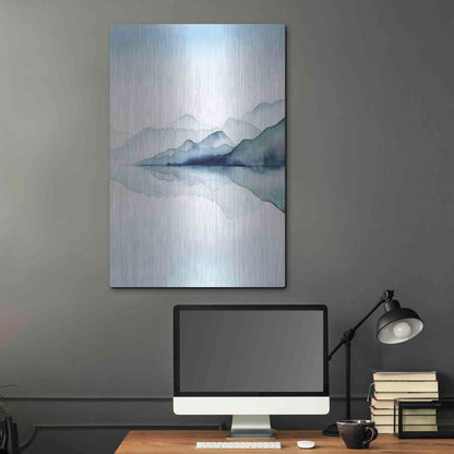 Luxe Metal Art 'Glacial II' by Grace Popp Metal Wall Art,24x36