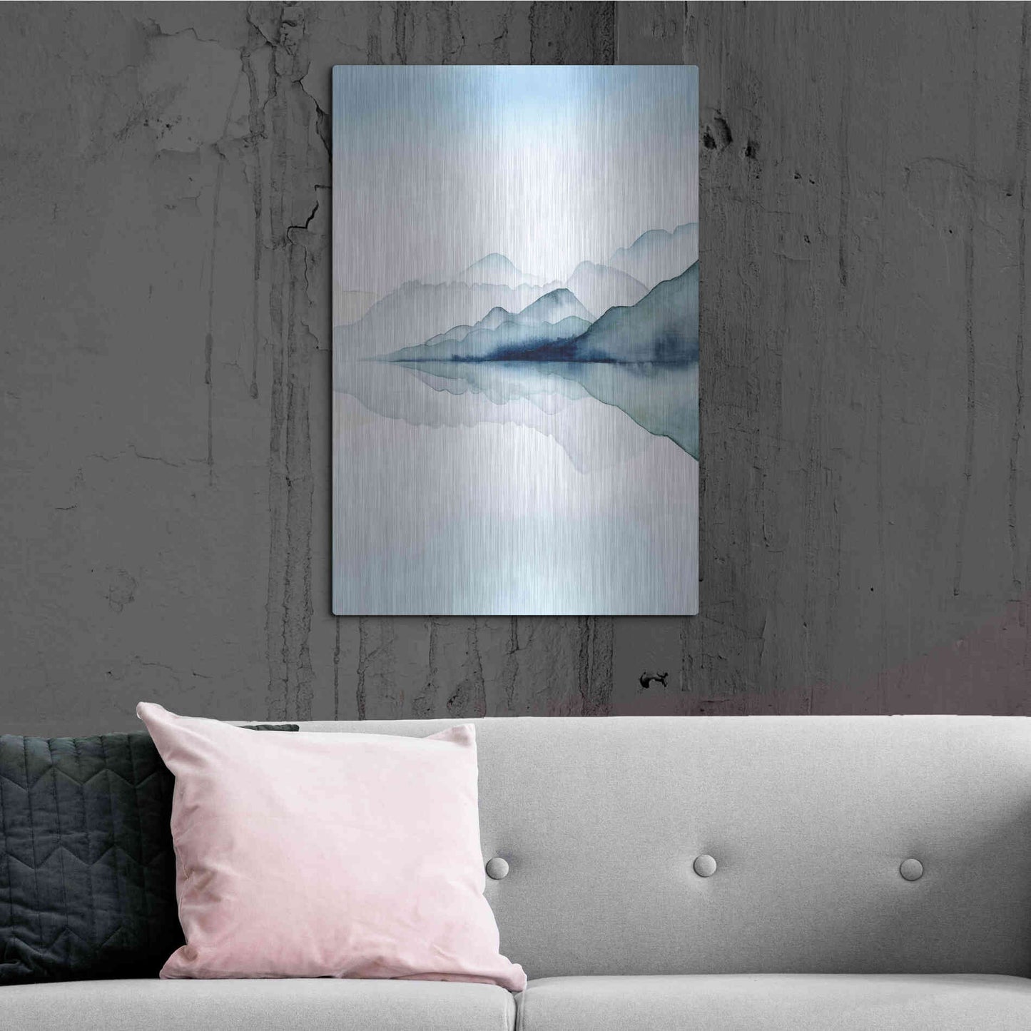 Luxe Metal Art 'Glacial II' by Grace Popp Metal Wall Art,24x36