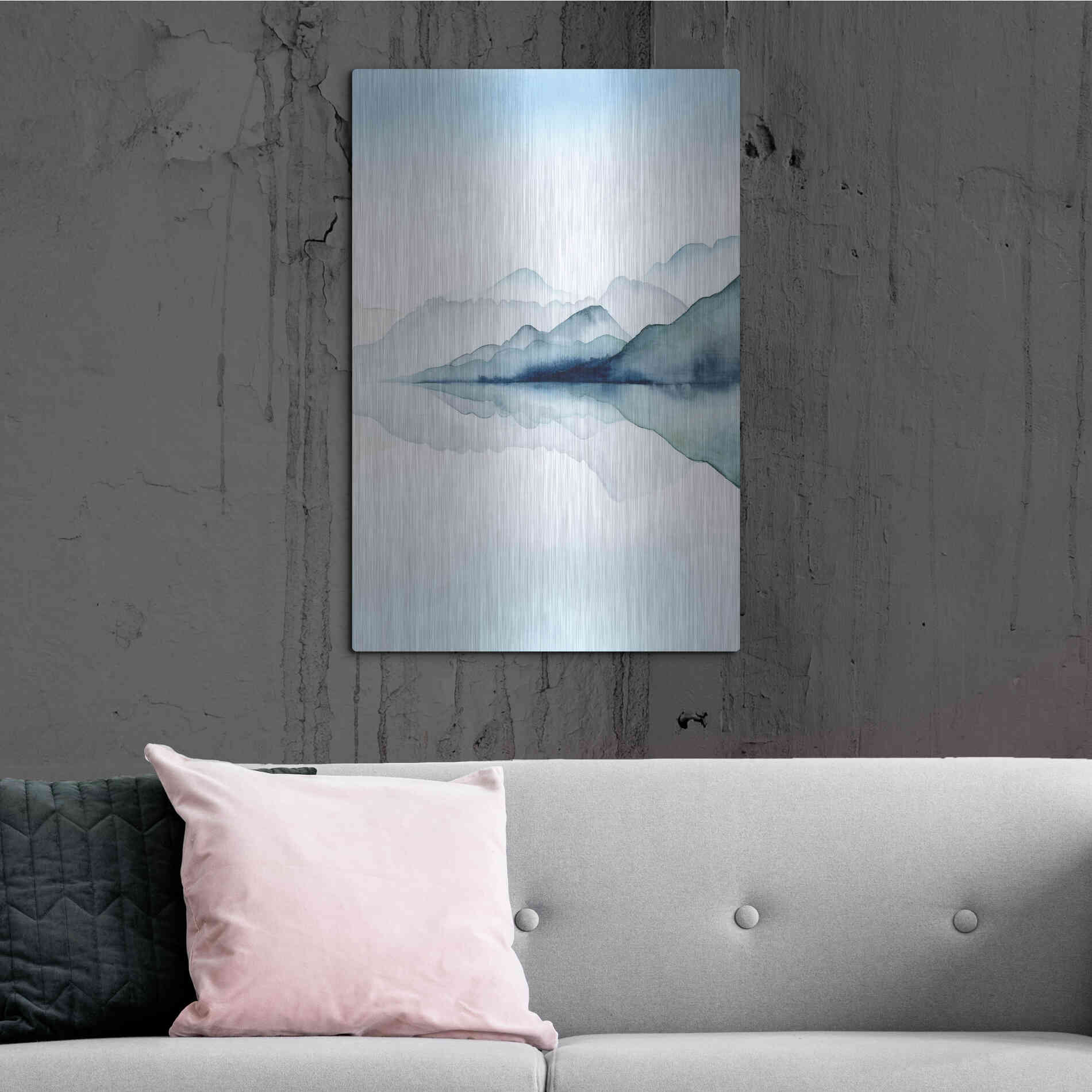 Luxe Metal Art 'Glacial II' by Grace Popp Metal Wall Art,24x36