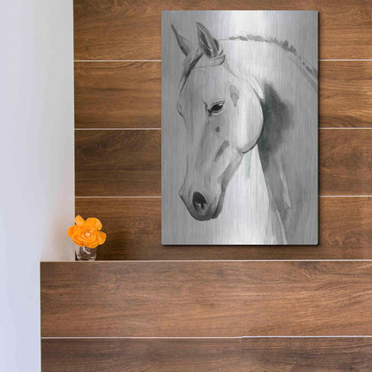 Luxe Metal Art 'Horse Whisper I' by Grace Popp Metal Wall Art,12x16