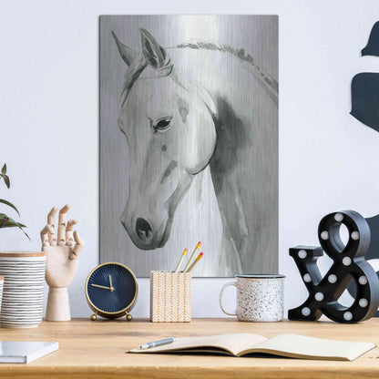 Luxe Metal Art 'Horse Whisper I' by Grace Popp Metal Wall Art,12x16