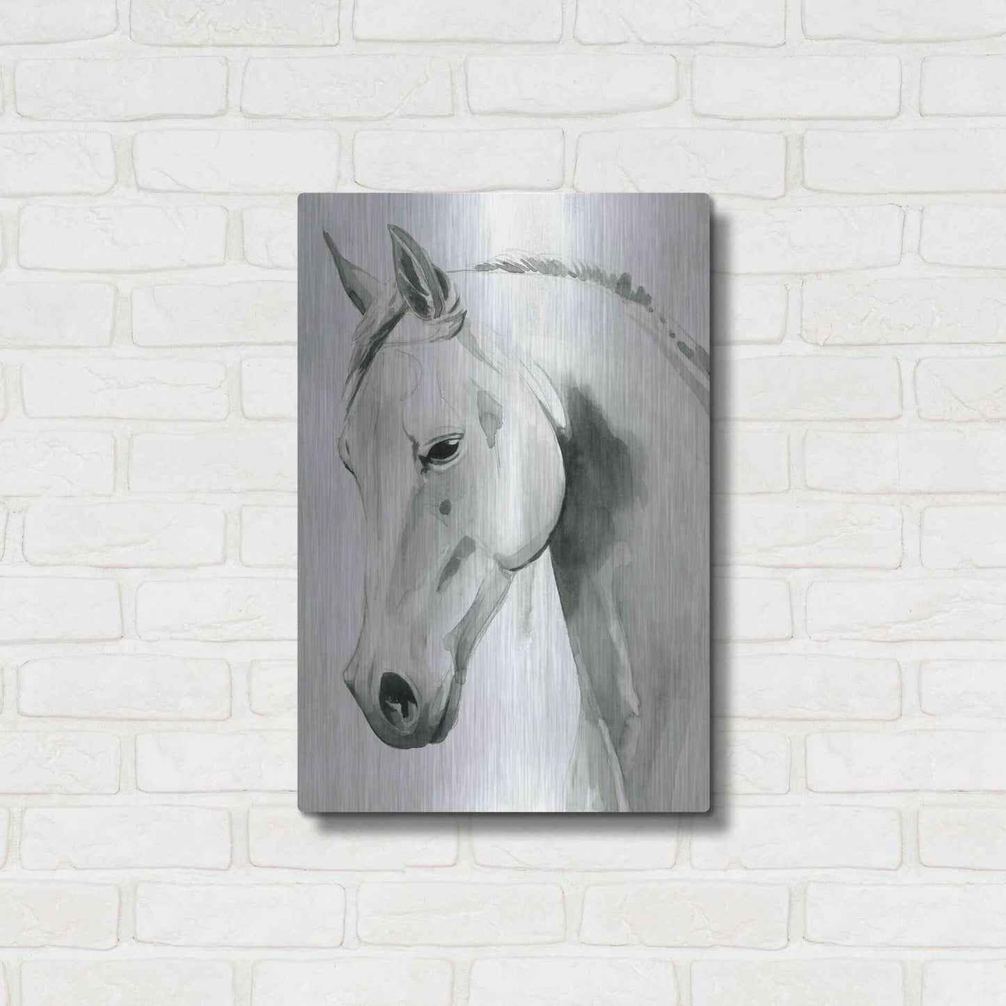 Luxe Metal Art 'Horse Whisper I' by Grace Popp Metal Wall Art,16x24