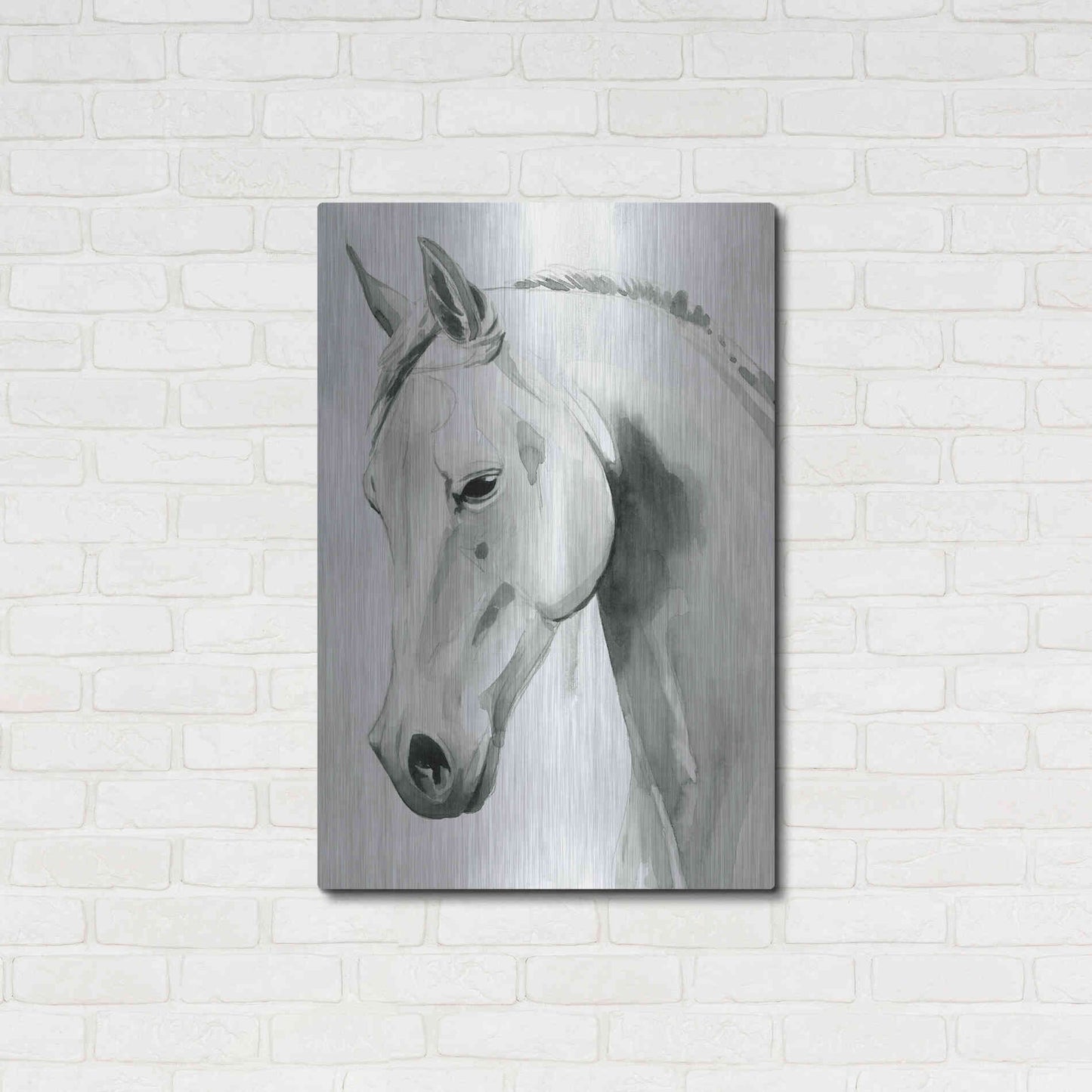 Luxe Metal Art 'Horse Whisper I' by Grace Popp Metal Wall Art,24x36