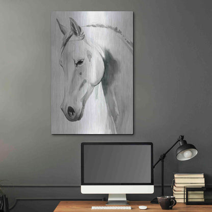 Luxe Metal Art 'Horse Whisper I' by Grace Popp Metal Wall Art,24x36