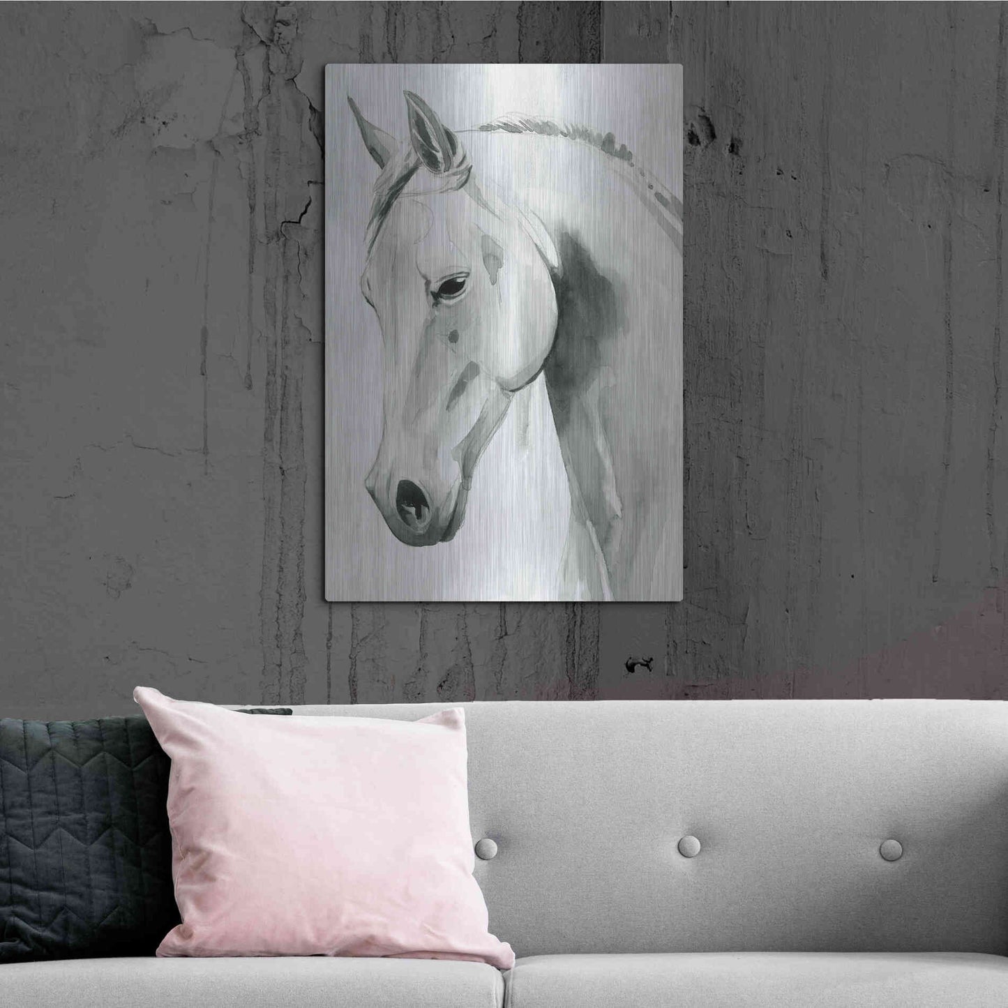 Luxe Metal Art 'Horse Whisper I' by Grace Popp Metal Wall Art,24x36