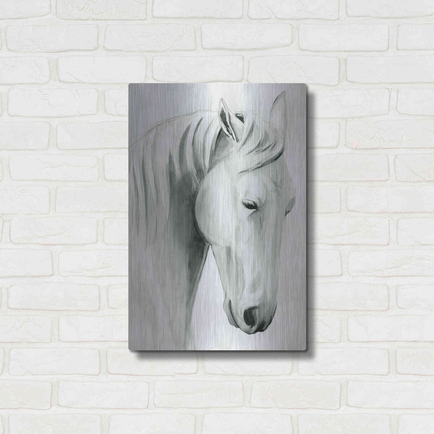 Luxe Metal Art 'Horse Whisper II' by Grace Popp Metal Wall Art,16x24