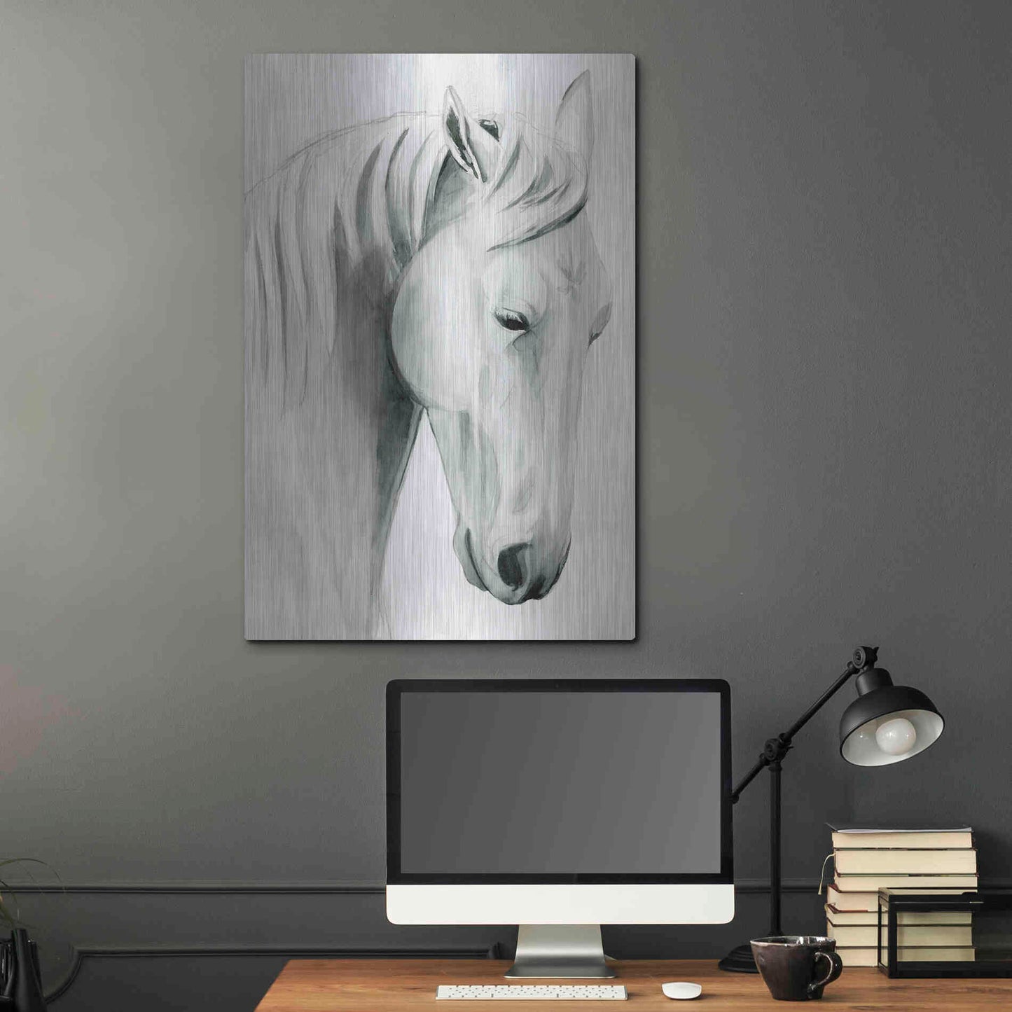 Luxe Metal Art 'Horse Whisper II' by Grace Popp Metal Wall Art,24x36