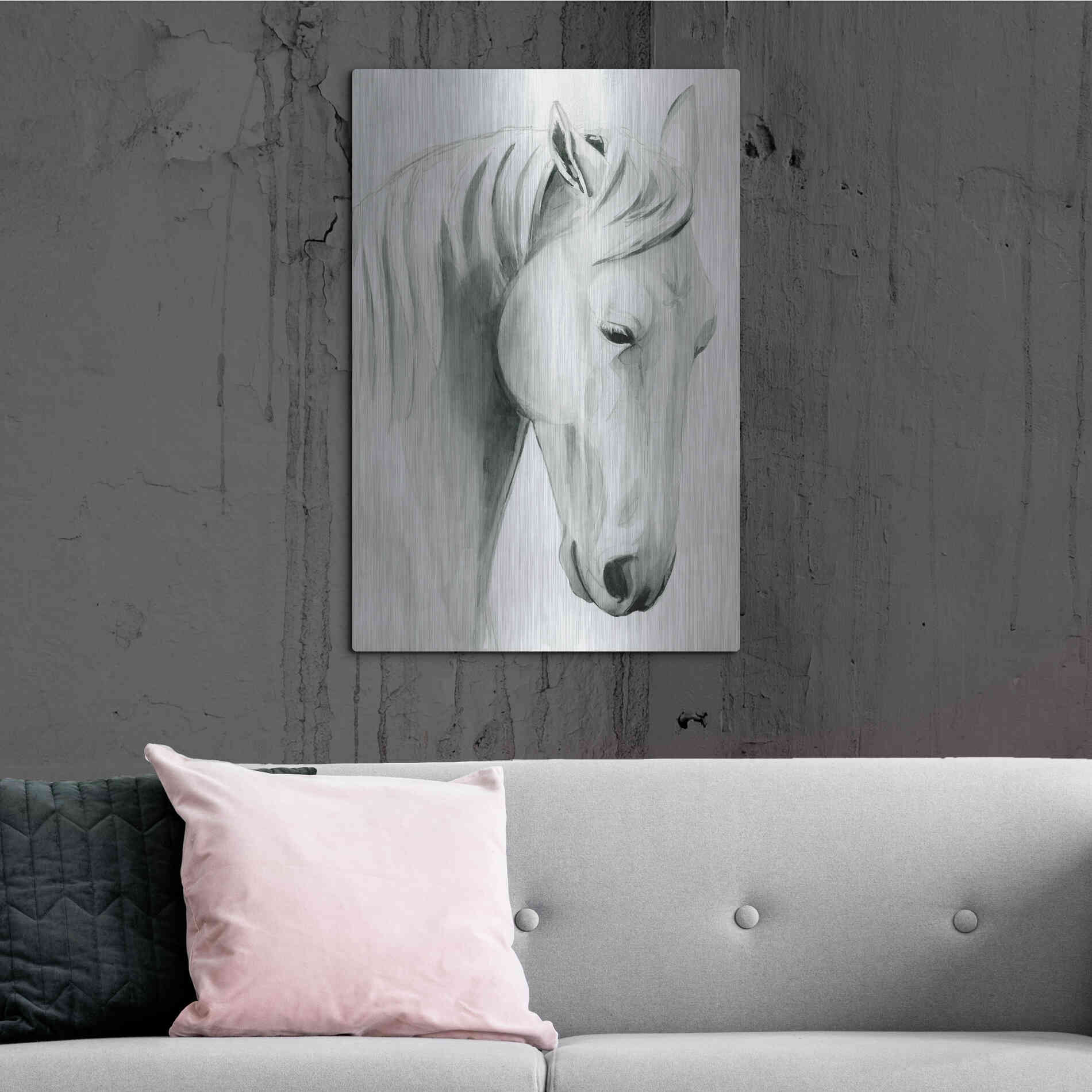 Luxe Metal Art 'Horse Whisper II' by Grace Popp Metal Wall Art,24x36