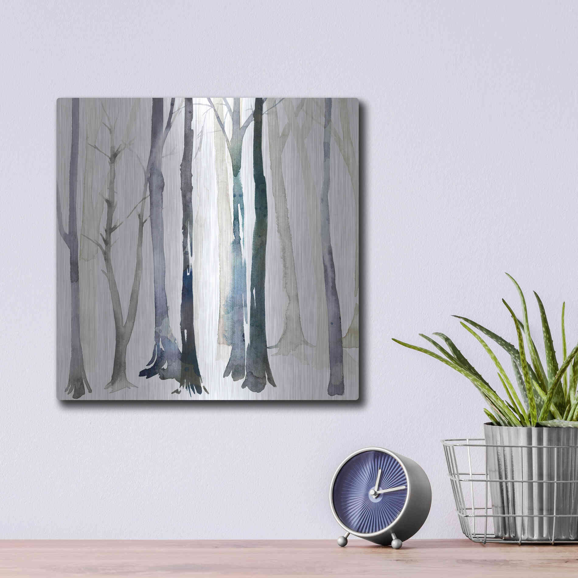 Luxe Metal Art 'In the Forest II' by Grace Popp Metal Wall Art,12x12