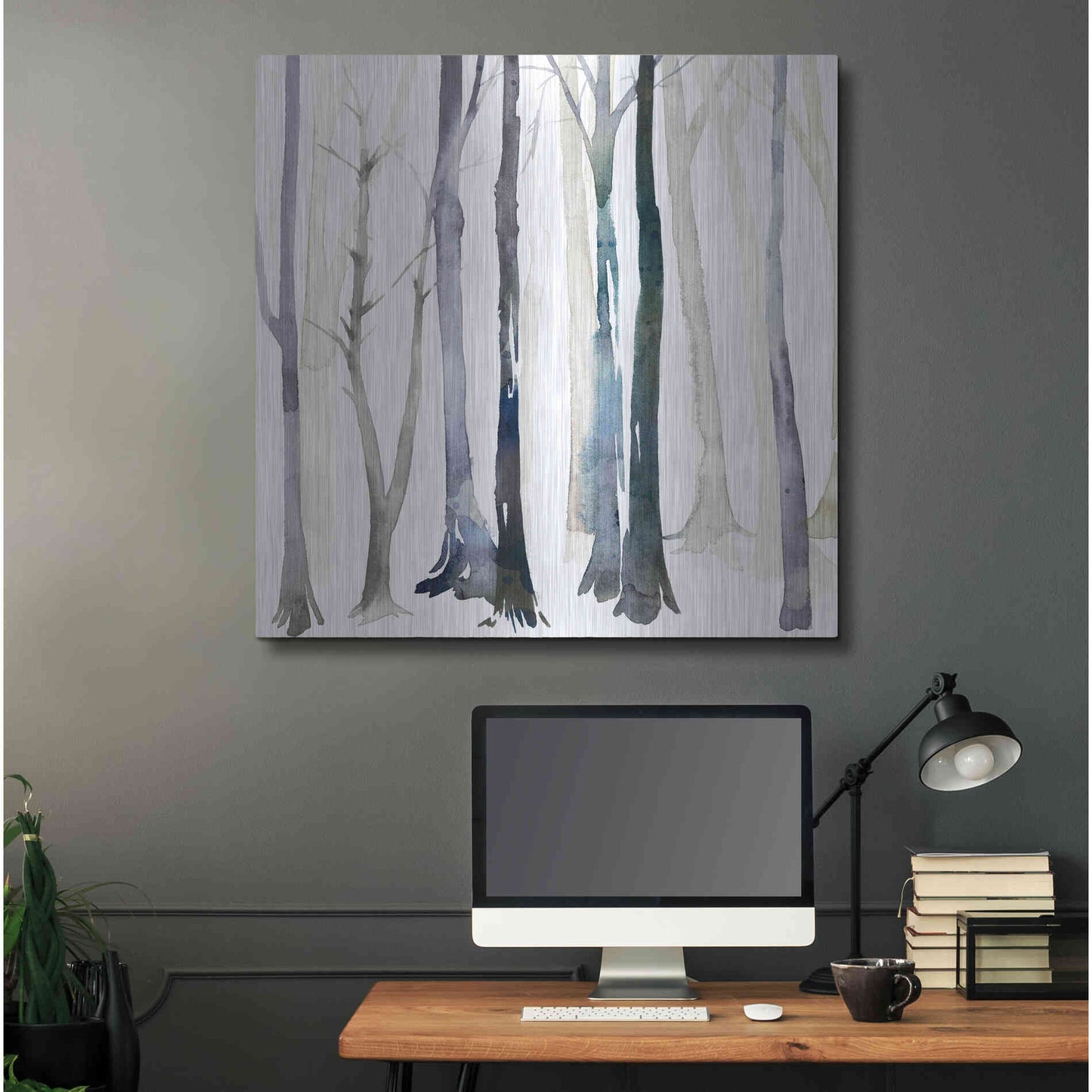 Luxe Metal Art 'In the Forest II' by Grace Popp Metal Wall Art,36x36