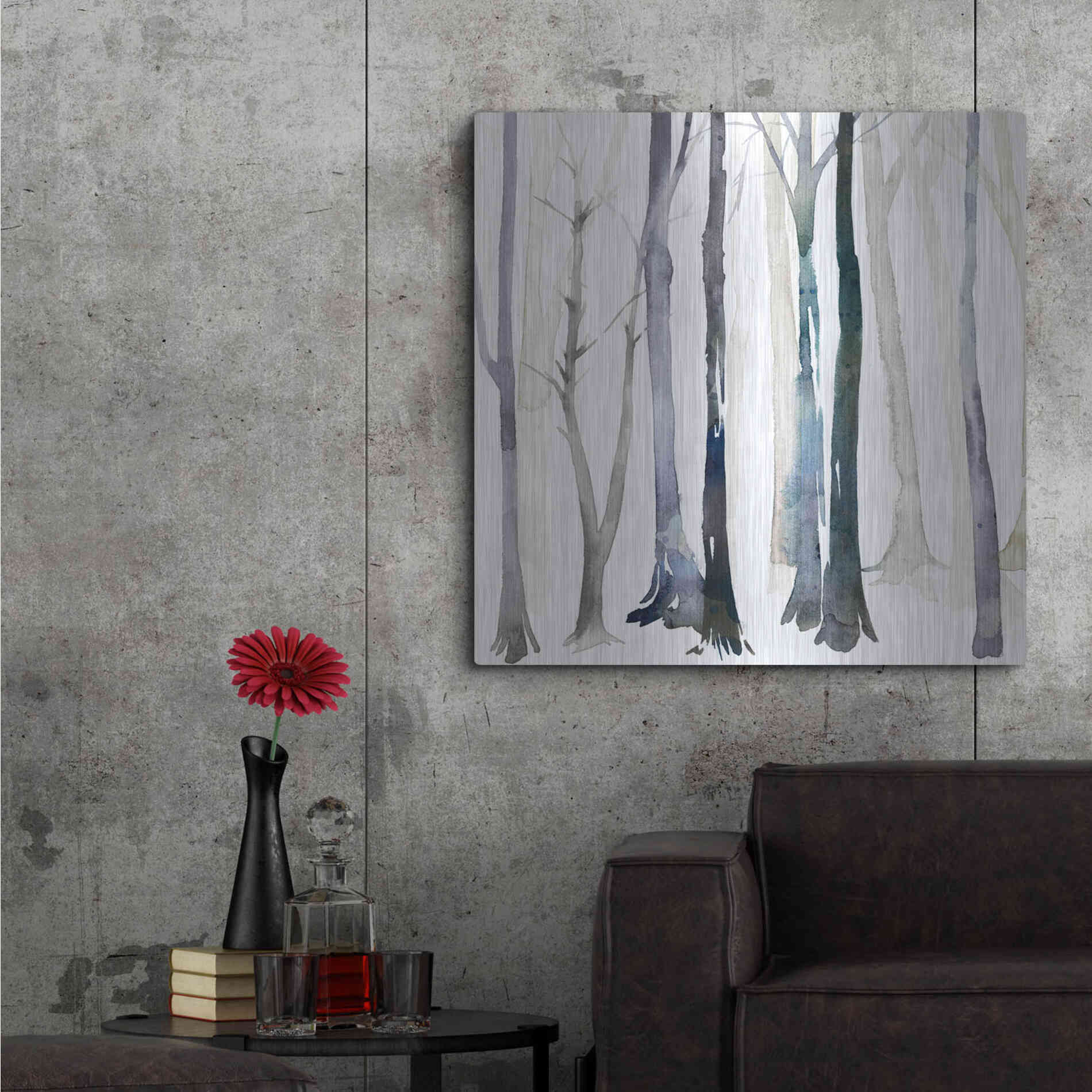 Luxe Metal Art 'In the Forest II' by Grace Popp Metal Wall Art,36x36