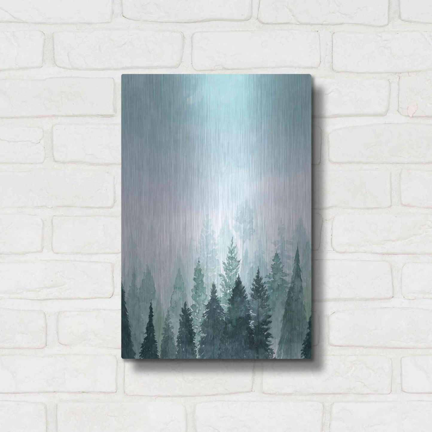 Luxe Metal Art 'Into the Trees I' by Grace Popp Metal Wall Art,12x16