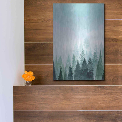 Luxe Metal Art 'Into the Trees I' by Grace Popp Metal Wall Art,12x16