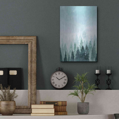 Luxe Metal Art 'Into the Trees I' by Grace Popp Metal Wall Art,12x16