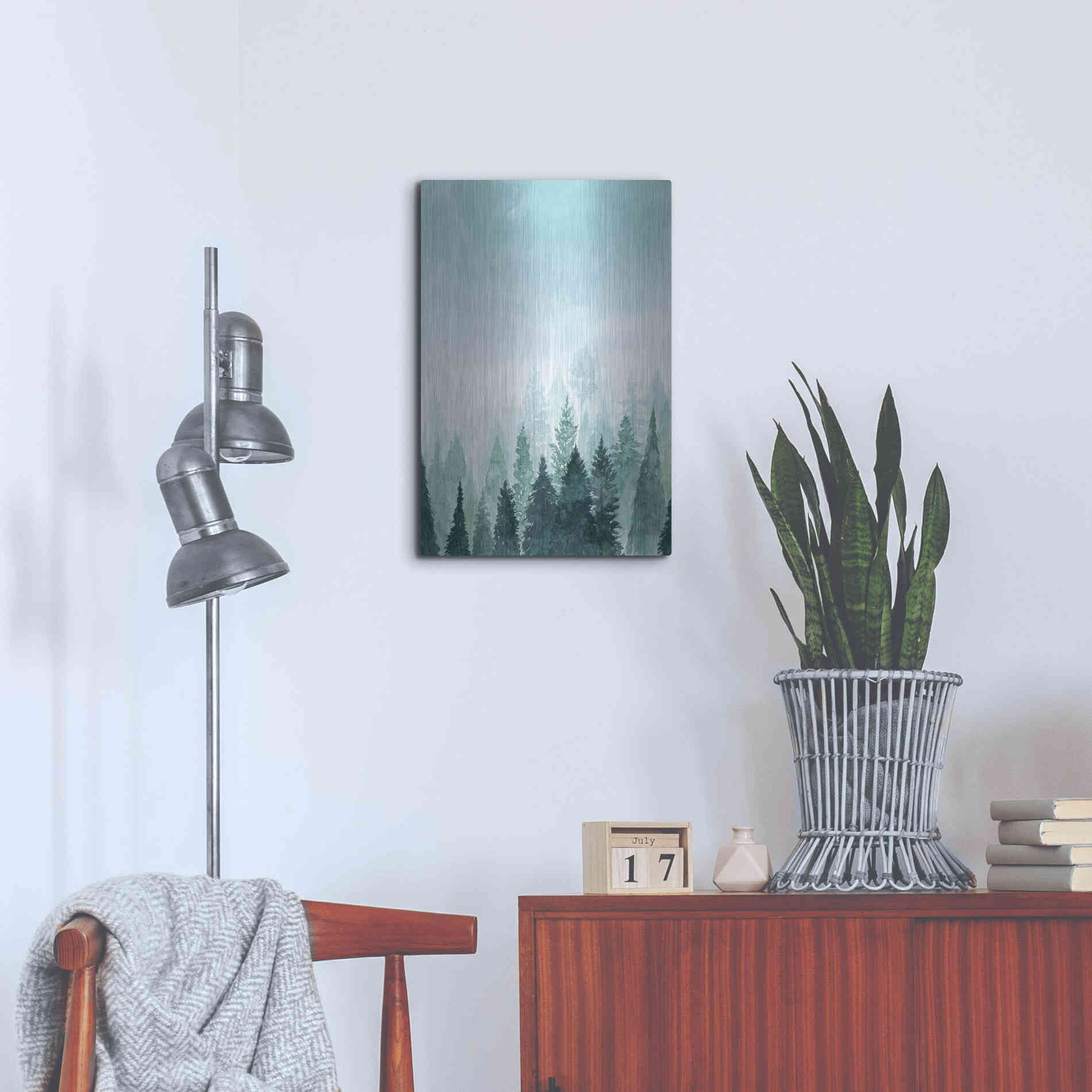 Luxe Metal Art 'Into the Trees I' by Grace Popp Metal Wall Art,16x24