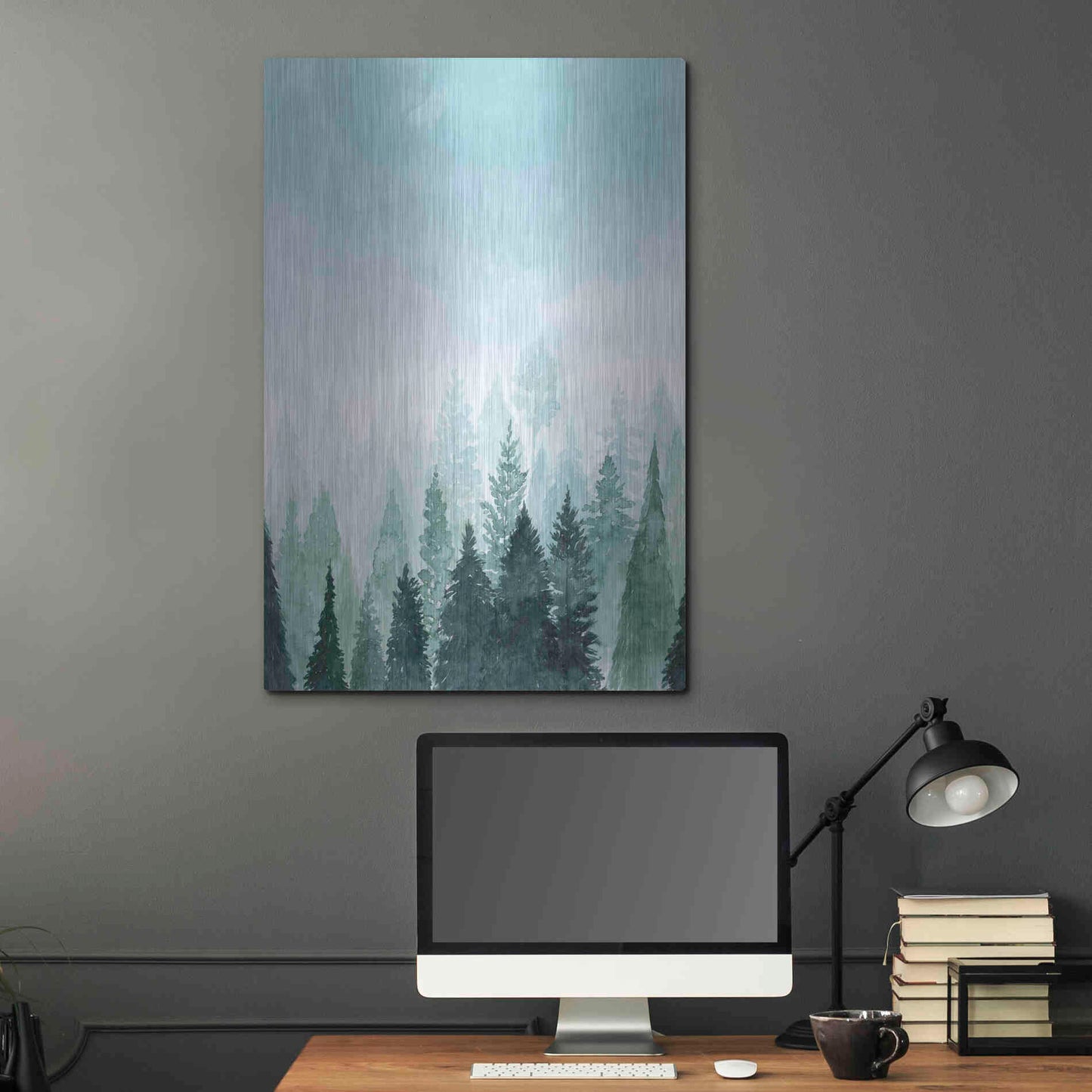 Luxe Metal Art 'Into the Trees I' by Grace Popp Metal Wall Art,24x36