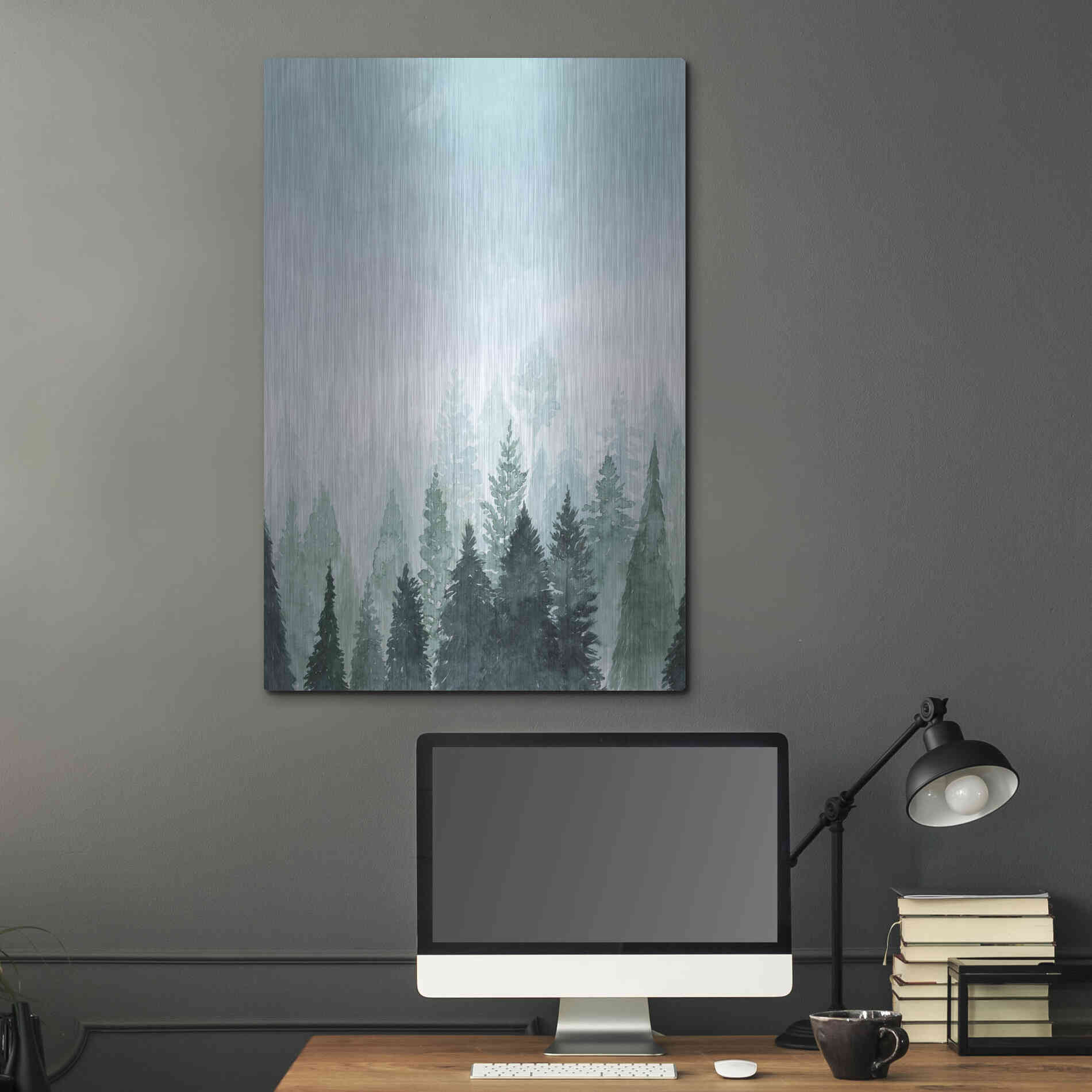 Luxe Metal Art 'Into the Trees I' by Grace Popp Metal Wall Art,24x36