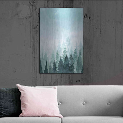 Luxe Metal Art 'Into the Trees I' by Grace Popp Metal Wall Art,24x36