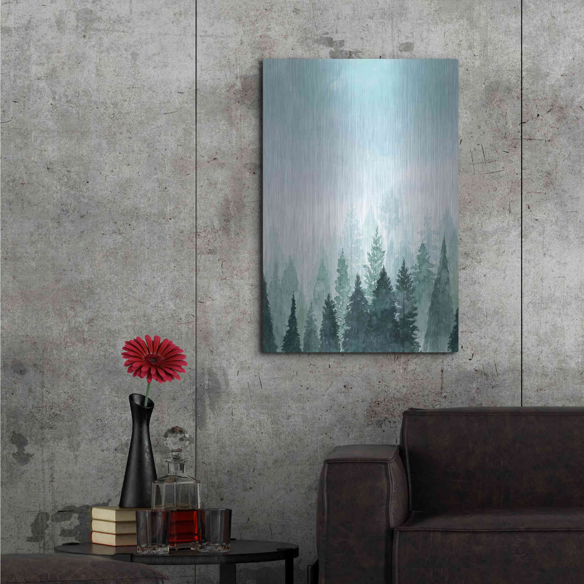 Luxe Metal Art 'Into the Trees I' by Grace Popp Metal Wall Art,24x36