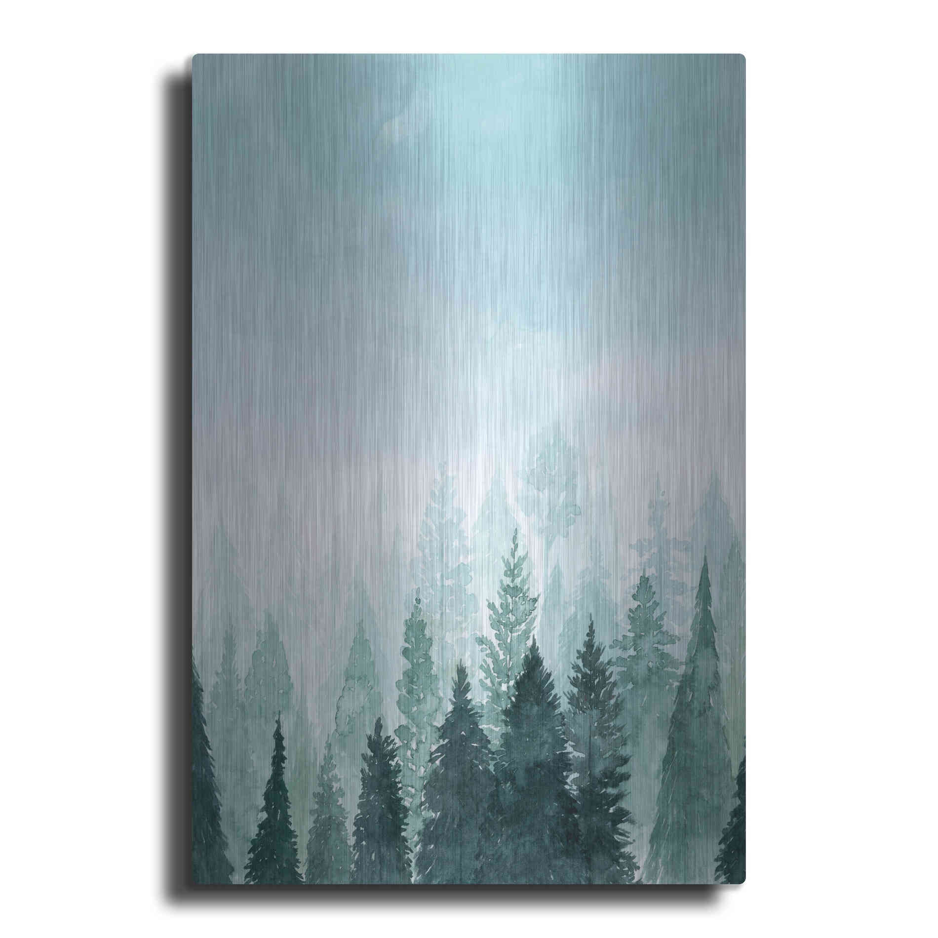 Luxe Metal Art 'Into the Trees I' by Grace Popp Metal Wall Art
