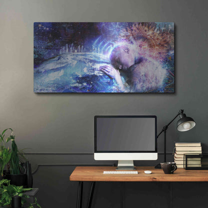 Luxe Metal Art 'A Prayer For The Earth' by Cameron Gray, Metal Wall Art,48x24