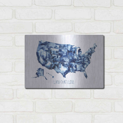 Luxe Metal Art 'Land that I Love' by Grace Popp Metal Wall Art,16x12