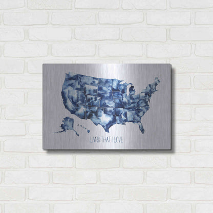 Luxe Metal Art 'Land that I Love' by Grace Popp Metal Wall Art,24x16