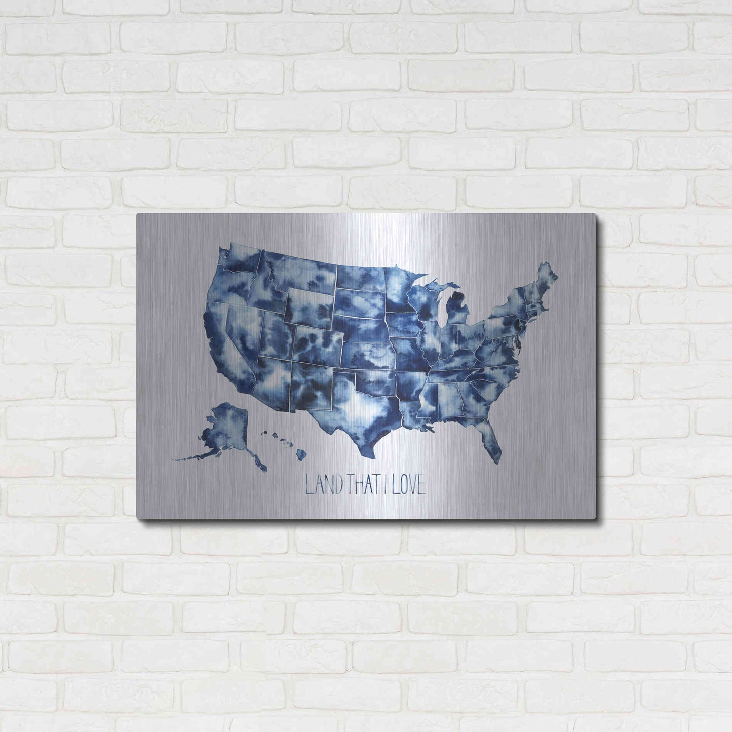 Luxe Metal Art 'Land that I Love' by Grace Popp Metal Wall Art,36x24