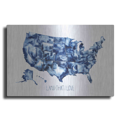 Luxe Metal Art 'Land that I Love' by Grace Popp Metal Wall Art