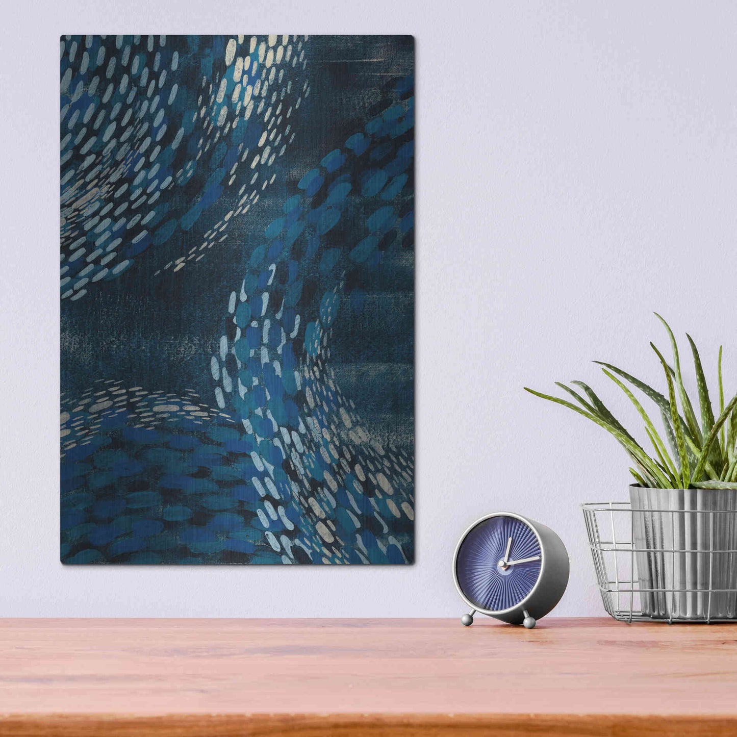 Luxe Metal Art 'Moon Tide I' by Grace Popp Metal Wall Art,12x16