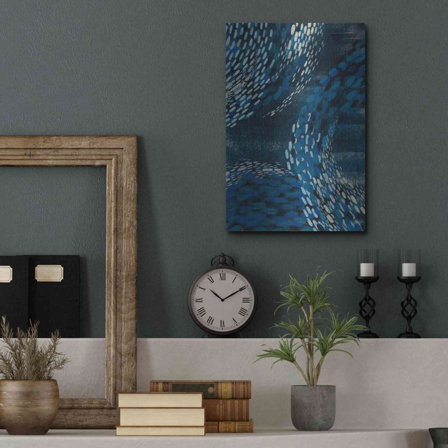 Luxe Metal Art 'Moon Tide I' by Grace Popp Metal Wall Art,12x16