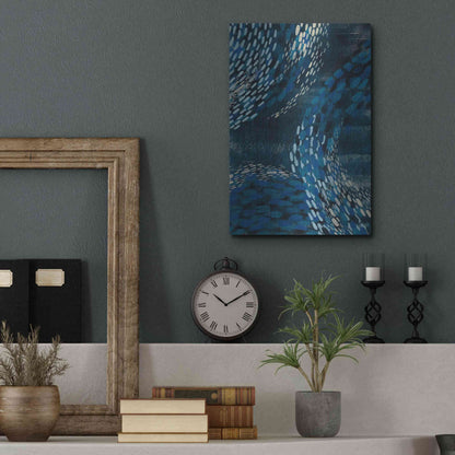 Luxe Metal Art 'Moon Tide I' by Grace Popp Metal Wall Art,12x16