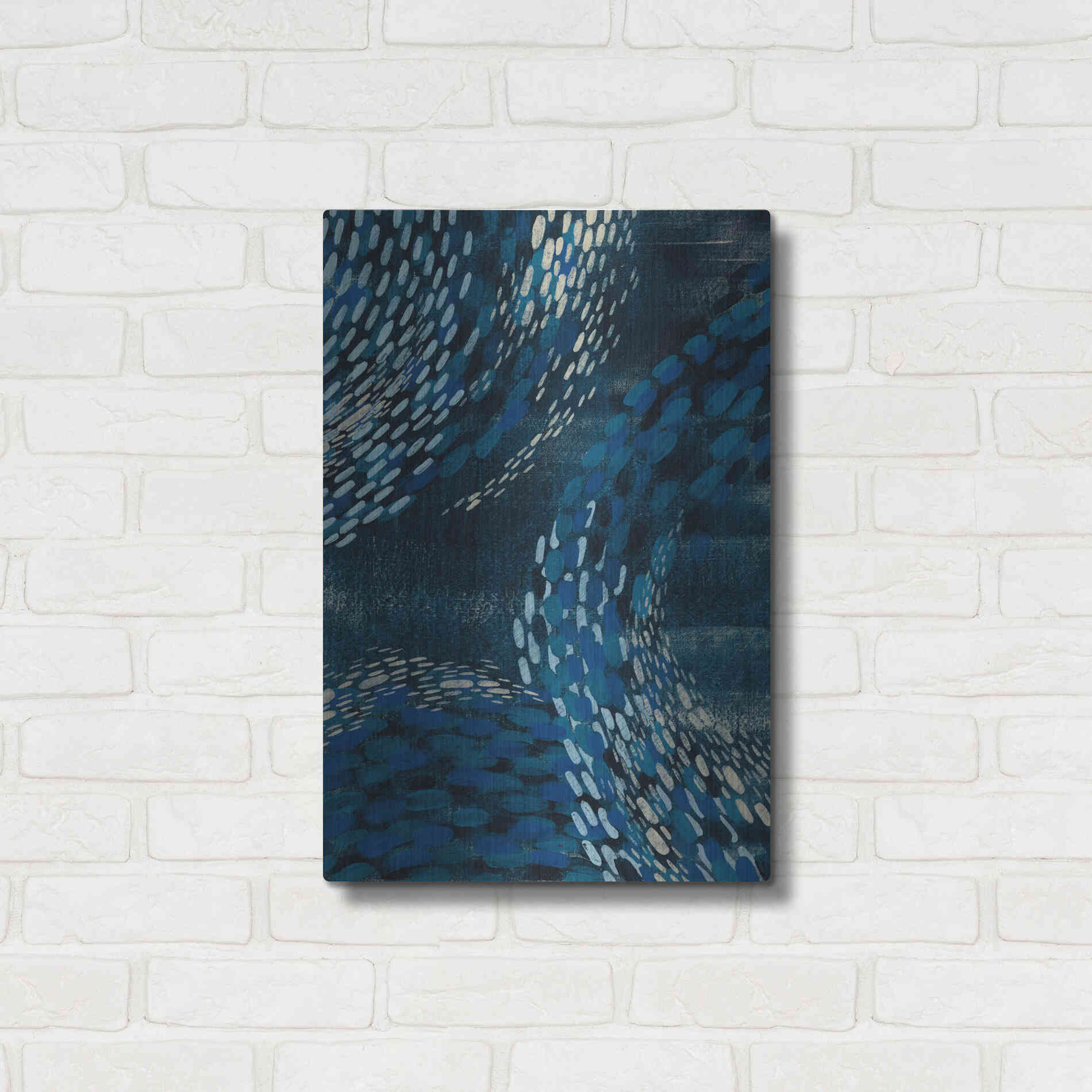 Luxe Metal Art 'Moon Tide I' by Grace Popp Metal Wall Art,16x24