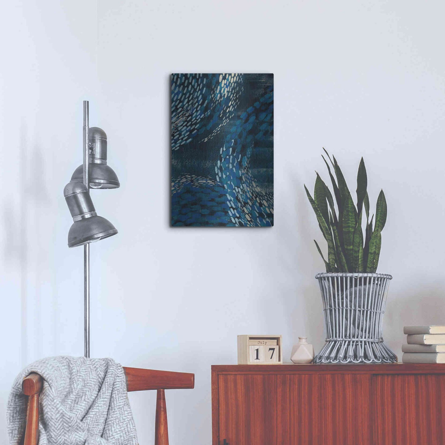 Luxe Metal Art 'Moon Tide I' by Grace Popp Metal Wall Art,16x24