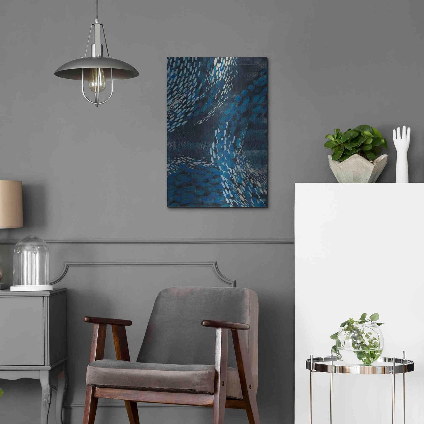 Luxe Metal Art 'Moon Tide I' by Grace Popp Metal Wall Art,16x24