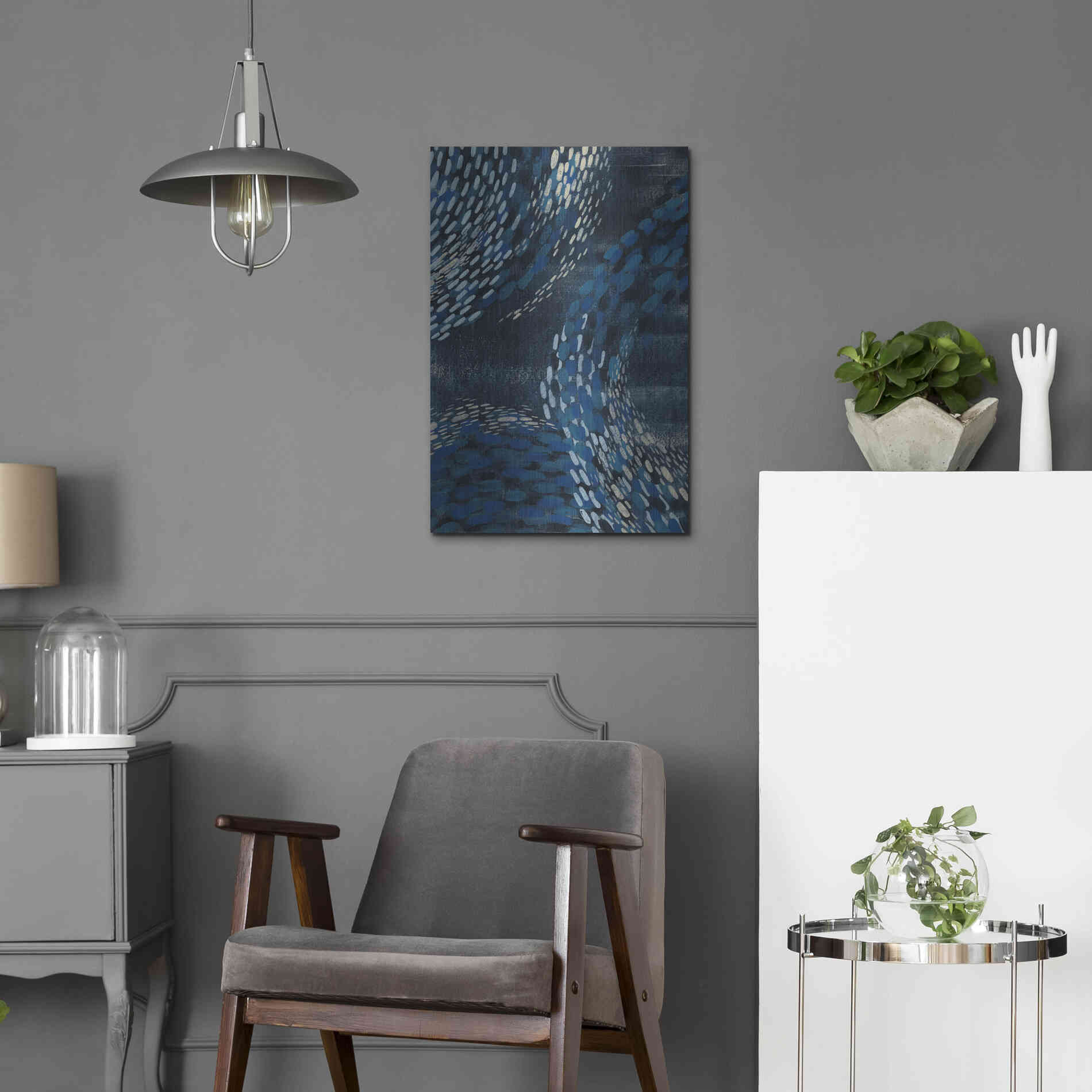 Luxe Metal Art 'Moon Tide I' by Grace Popp Metal Wall Art,16x24