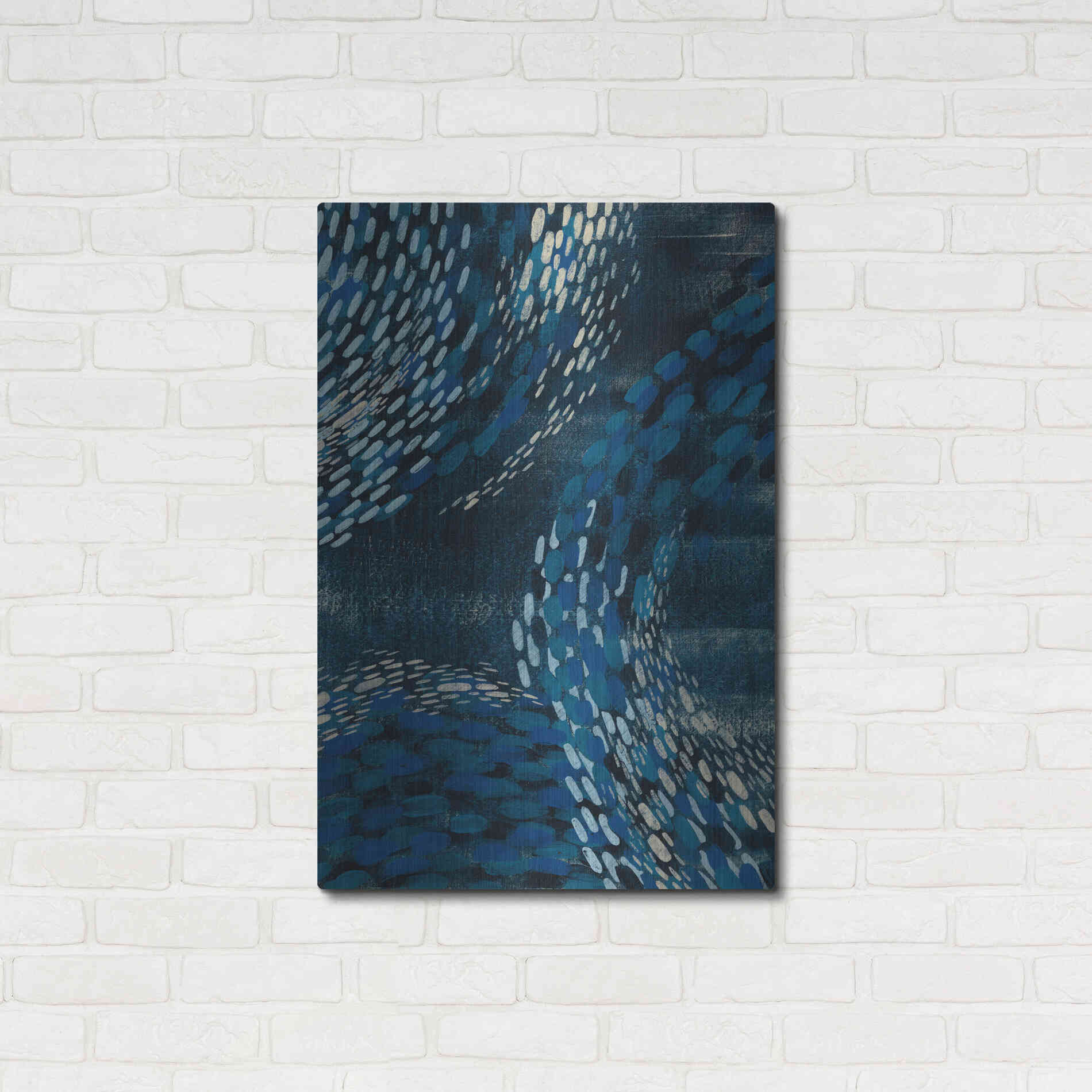 Luxe Metal Art 'Moon Tide I' by Grace Popp Metal Wall Art,24x36