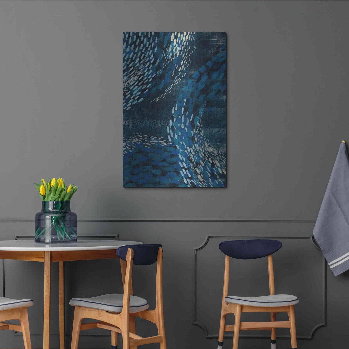 Luxe Metal Art 'Moon Tide I' by Grace Popp Metal Wall Art,24x36