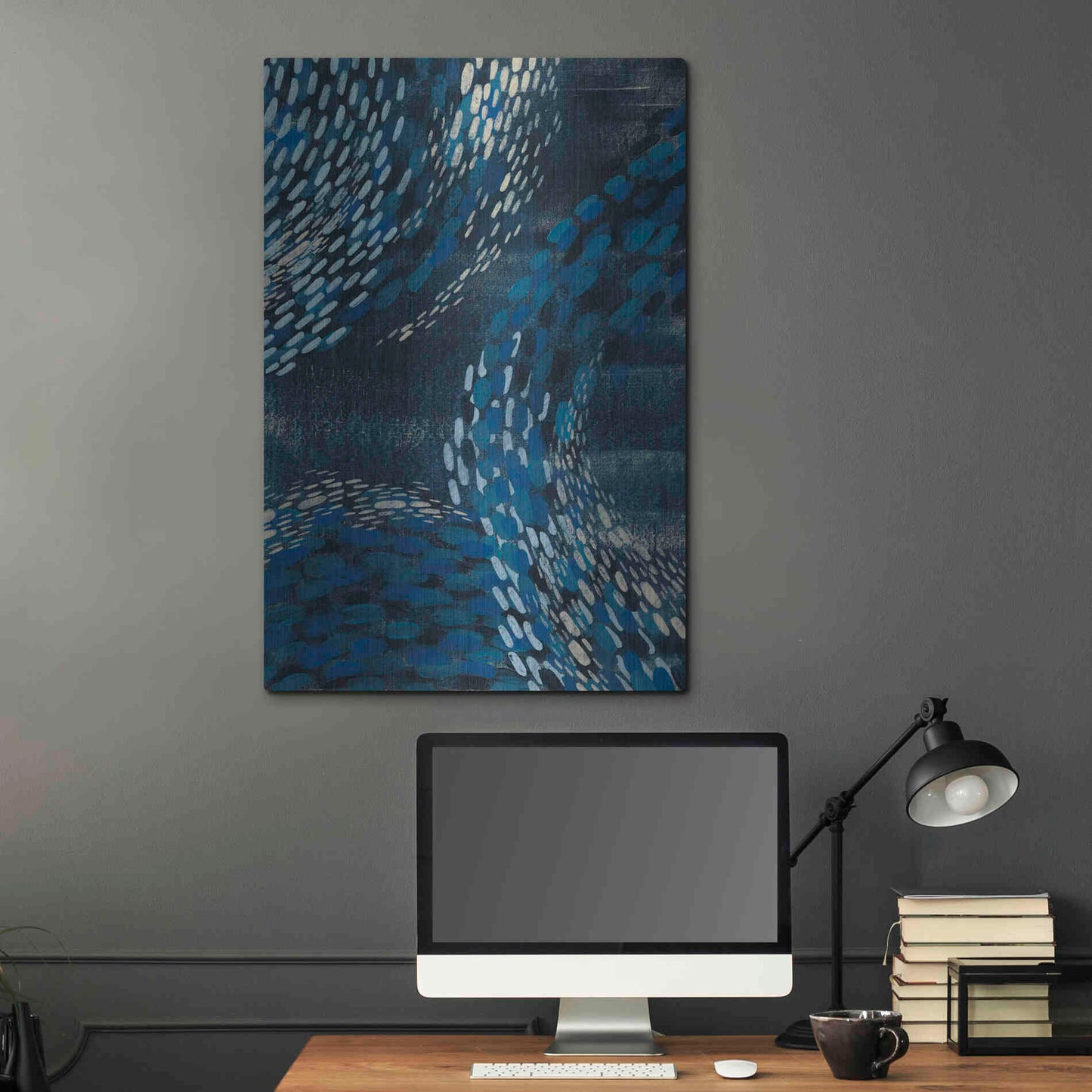 Luxe Metal Art 'Moon Tide I' by Grace Popp Metal Wall Art,24x36