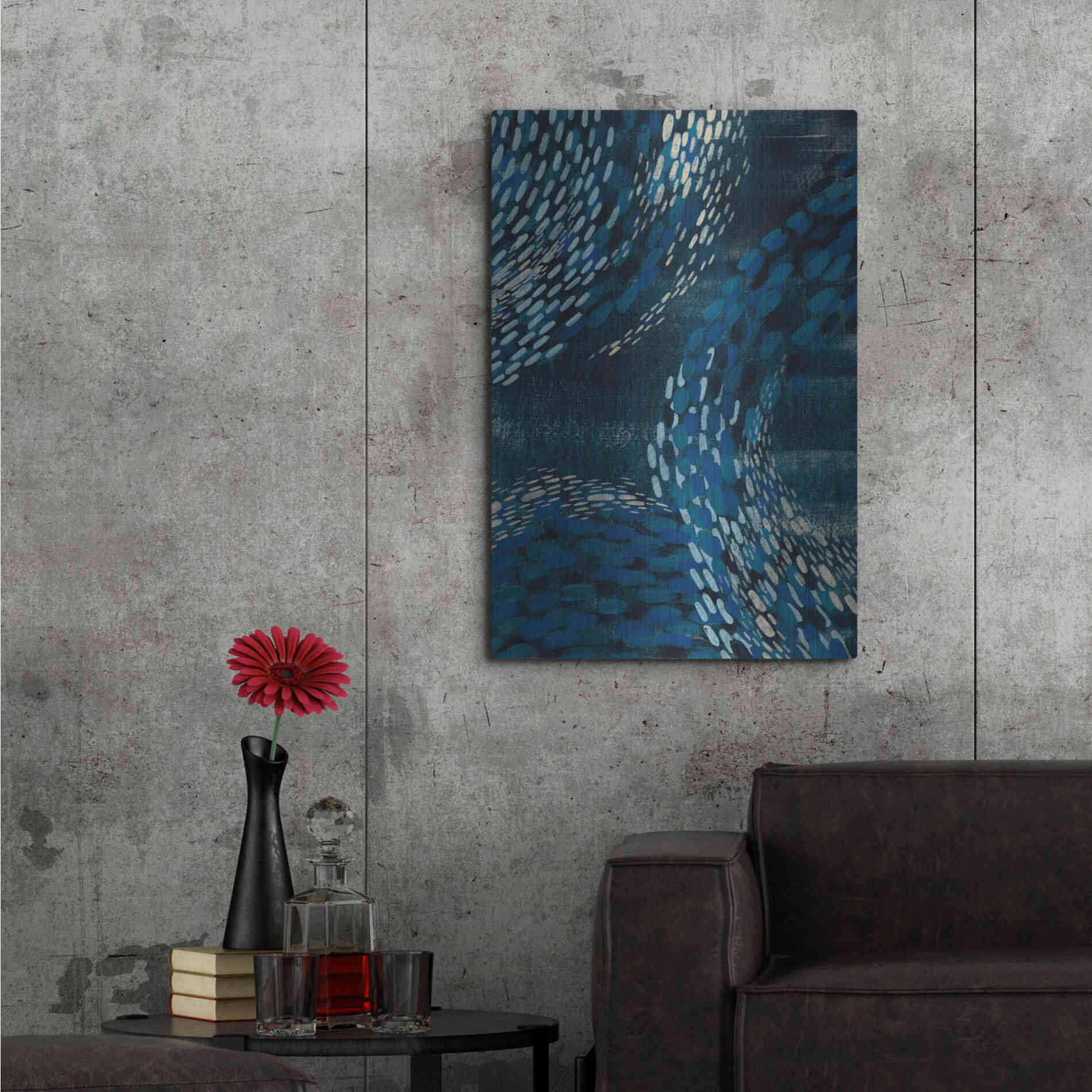 Luxe Metal Art 'Moon Tide I' by Grace Popp Metal Wall Art,24x36