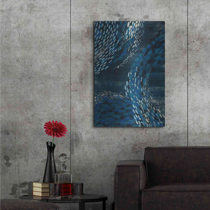 Luxe Metal Art 'Moon Tide I' by Grace Popp Metal Wall Art,24x36
