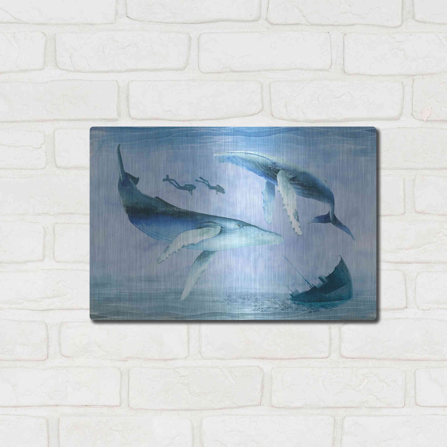 Luxe Metal Art 'Ocean Adventure Collection A' by Grace Popp Metal Wall Art,16x12