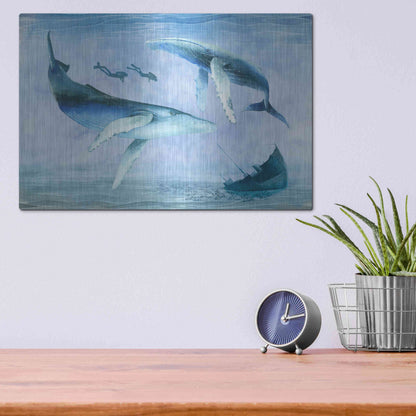 Luxe Metal Art 'Ocean Adventure Collection A' by Grace Popp Metal Wall Art,16x12