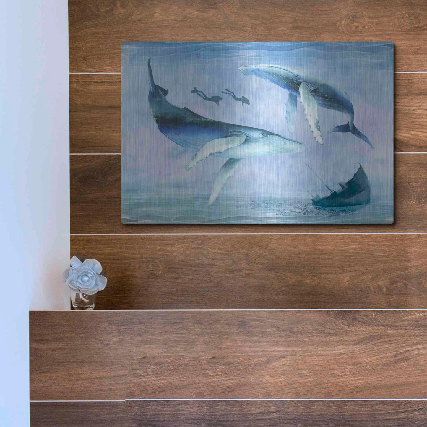 Luxe Metal Art 'Ocean Adventure Collection A' by Grace Popp Metal Wall Art,16x12