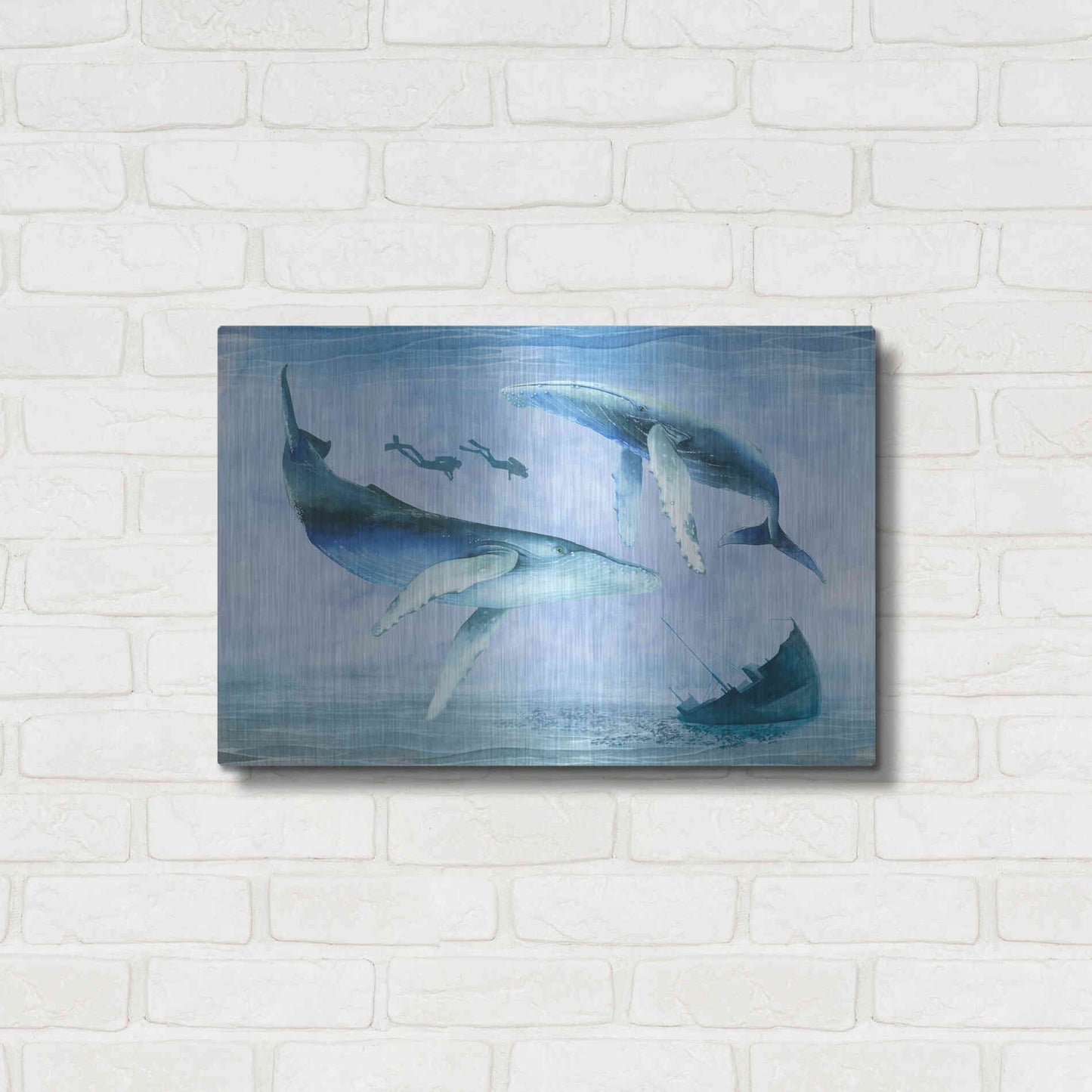 Luxe Metal Art 'Ocean Adventure Collection A' by Grace Popp Metal Wall Art,24x16