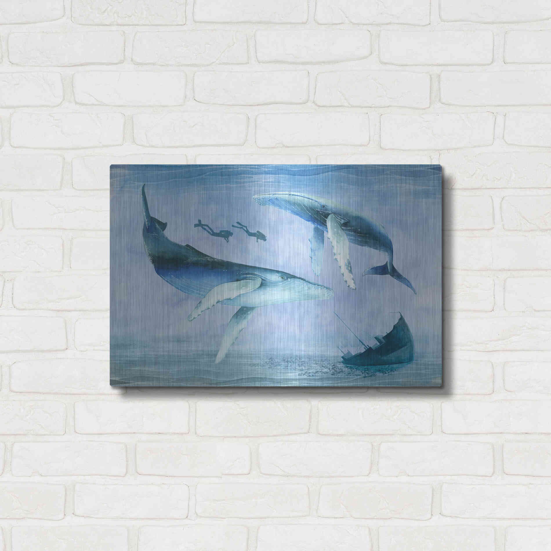 Luxe Metal Art 'Ocean Adventure Collection A' by Grace Popp Metal Wall Art,24x16