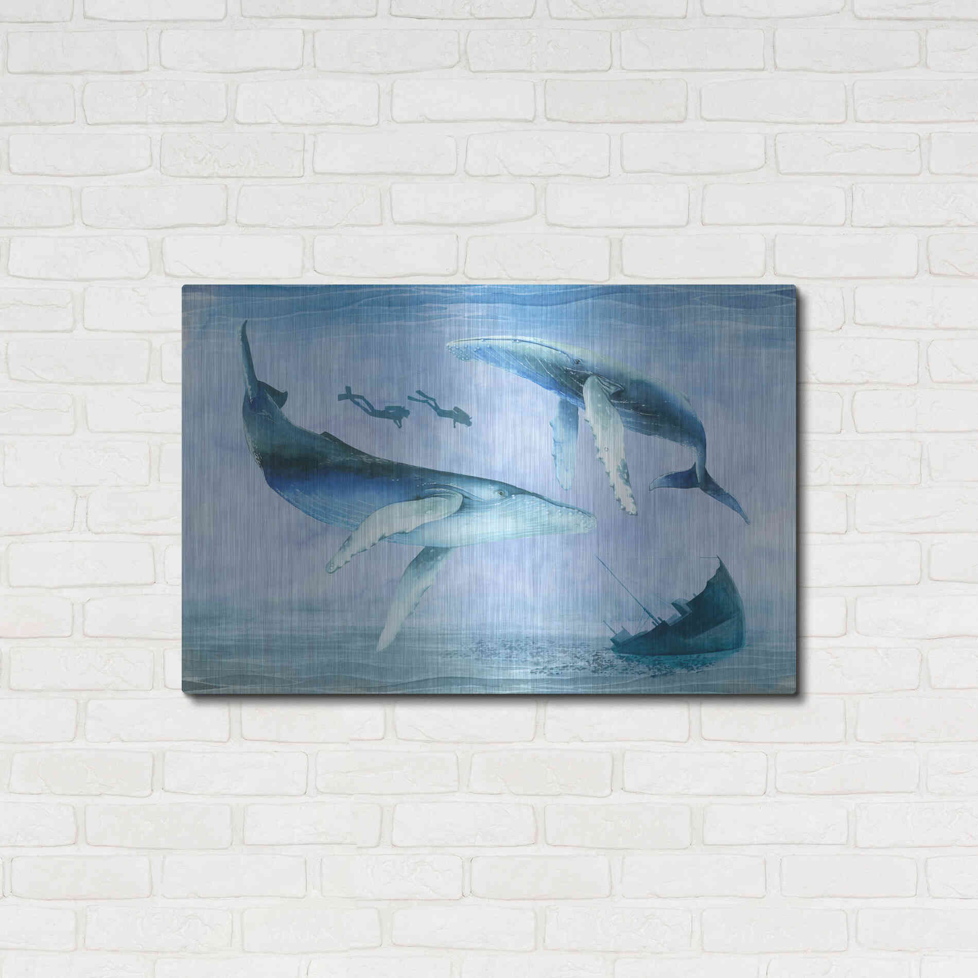 Luxe Metal Art 'Ocean Adventure Collection A' by Grace Popp Metal Wall Art,36x24